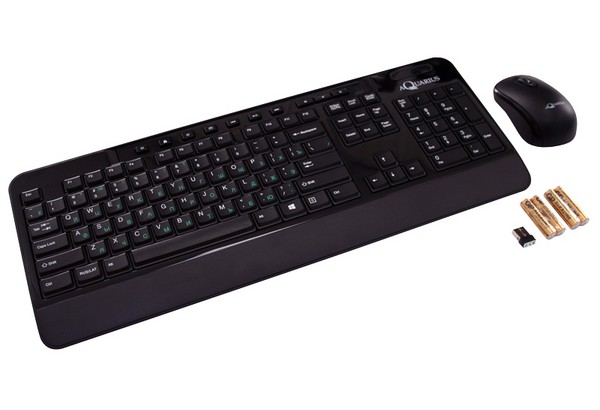 Комплект беспроводной клавиатура+мышь Aquarius